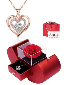 Hollow Out Heart Pendant Necklace, Fashion Rhinestone Decor Clavicle Necklace, Ideal Gift for Wife, Daughter, Mom, Grandma & Girlfriend