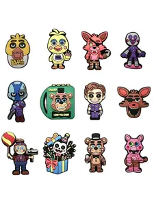 12-20pcs Cartoon Bear Shoe Accessories, Horror Game Theme, Unisex Fashion Jewelry, Perfect Gift for Friends, All Seasons Wear