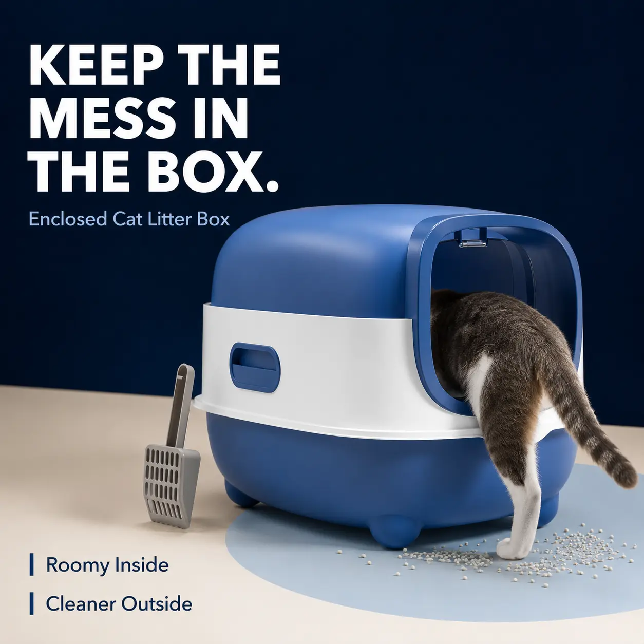 Bestselling Fully Enclosed Cat Litter Box, Easy to Clean, Made of Special Material, Highly Durable & Not Easy to Break