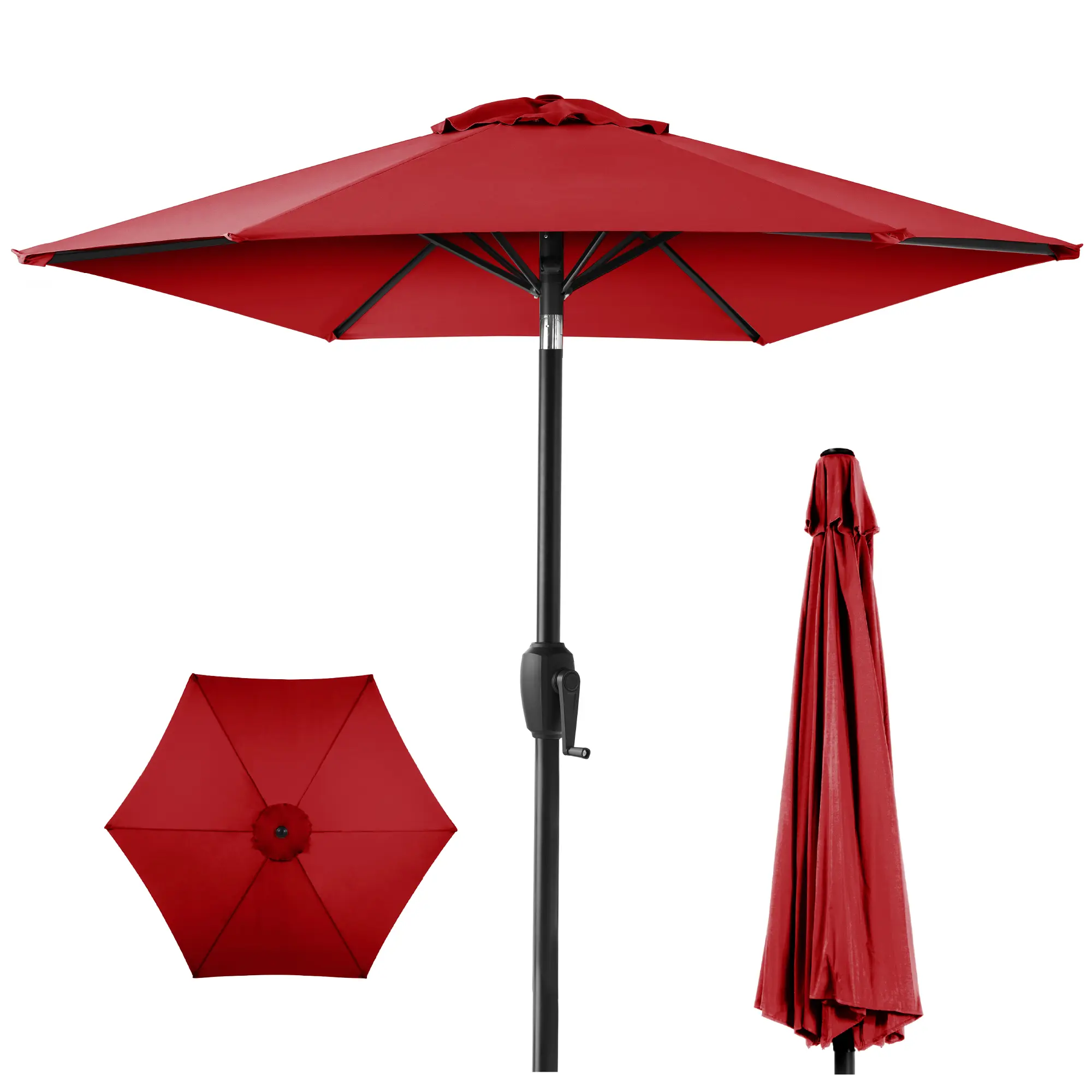 Best Choice Products 7.5ft Heavy-Duty Outdoor Market Patio Umbrella w/ Push Button Tilt, Easy Crank Best Choice Products 7.5ft Heavy-Duty Outdoor Market Patio Umbrella w/ Push Button Tilt, Easy Crank