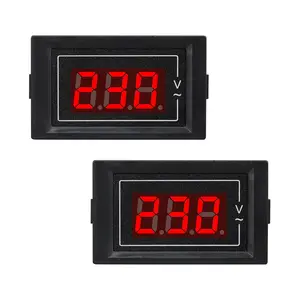2-Pack 2in1 Panel Mounted Digital Voltmeter, Measuring Range: AC 60V-500V,  Meter LED Display  Detector Tester Gauge with 2 Wires