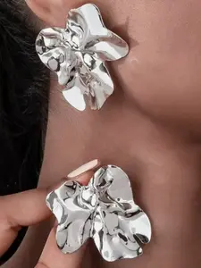 1-Pair Women's Geometric Chic Iron Stud Earrings, Minimalist Jewelry, Party Earrings, All Seasons Jewelry – Versatile For Weddings, Parties & Daily Wear, Sleek Minimalist Style