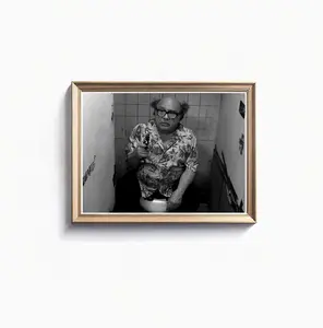 It's Always Sunny in Philadelphia Funny Bathroom, Funny Movie Poster, Funny Bathroom Wall Art, Black and White, Toilet Print, Restroom Decor