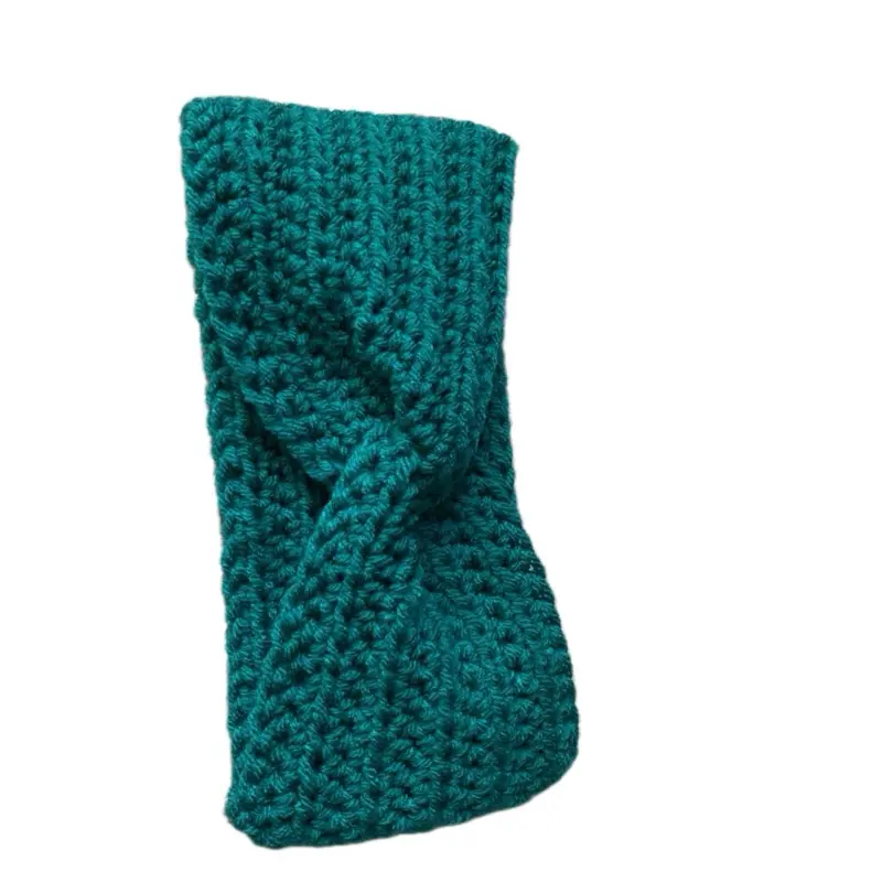 Turquoise Crochet Handmade Headband - Soft and Cozy Design, Ideal for Cold Weather