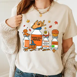 Halloween Pumpkin Spice Propofol Tshirt, Autumn Nurse Appreciation Sweatshirt, Spooky Season Hoodie, Autumn Gift, Halloween Gift, Gift For Her