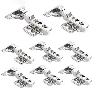 Cabinet Hinges Stainless Steel Hydraulic Door Hinge Damper Buffer Soft Closing for Kitchen Cupboard Furniture Detachable Hinge