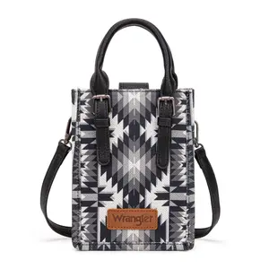 Wrangler Mini Crossbody Purse for Women Top Handle Handbag Western Cell Phone Purse