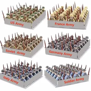 World War II military figures soldiers army building blocks assembly building blocks national army weapons children's toys