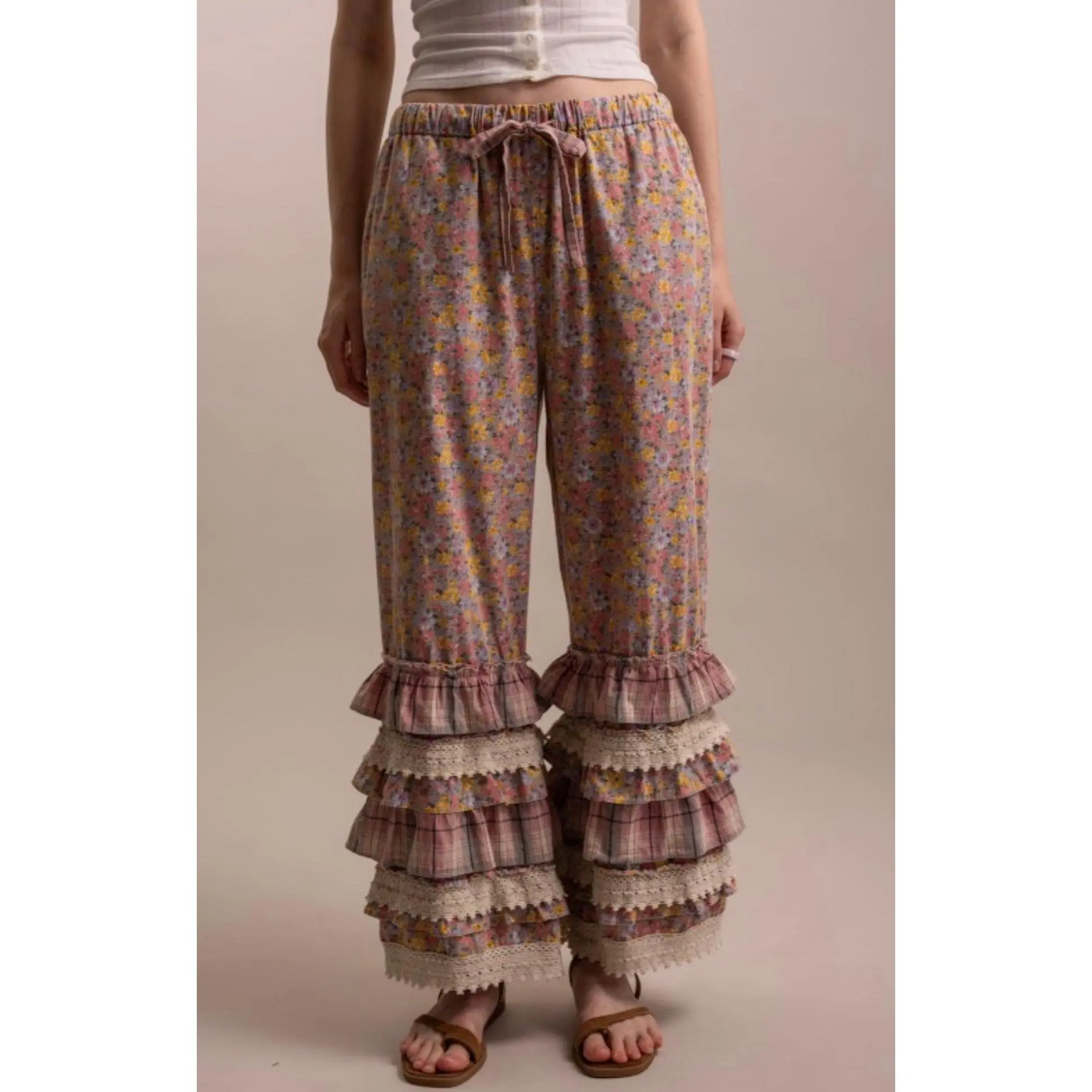 Flower Power Printed Bloomers in Pink