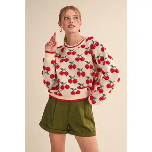 FUZZY CHERRY SWEATER