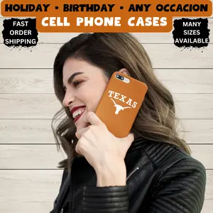 Trending Texas Longhorn iPhone Cell Phone Case Cover Protector Hook 'em Horns Game Day Burnt Orange Mom Dad Boy U Girl T College Tough Phone Cases Alumni
