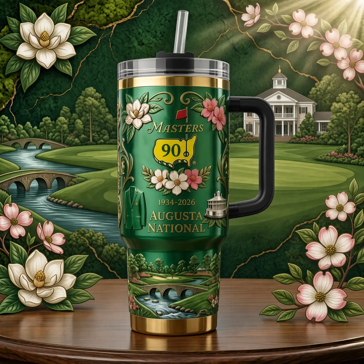 The Masters Augusta National Golf Tournament 90Th 2026 40oz Tumbler Masters 2026 Merch Dad Gifts  HG