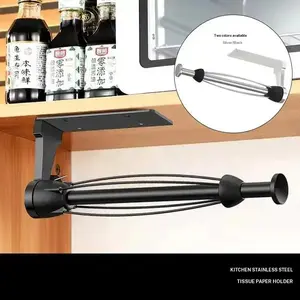 New Stainless Steel Paper Towel Holder, Universal for Kitchen and Bathroom, Damping Slow-Release, Single Hand Operation Toilet Roll Holder