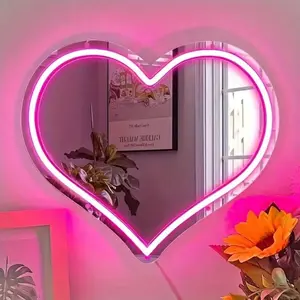 Heart Neon Light, Battery or USB Powered LED Heart Lamp, Valentine's Day Decoration, Wedding Proposal Gift, Anniversary, Mother's Day