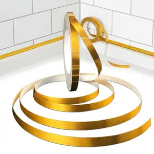 Upgrade Your Home DIY with Peel & Stick Waterproof Trims: Self-Adhesive, Long Lasting Adhesive, Removable, No-Residue Edge Seal Tapes for Furniture, Cabinets, and Gaps. Gold & Silver, Multi-Sizes, Eco-Friendly & Safe.