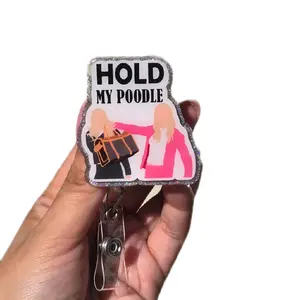 Hold My Poodle Badge Reel - Fun and Functional Design for Easy Access to Your ID