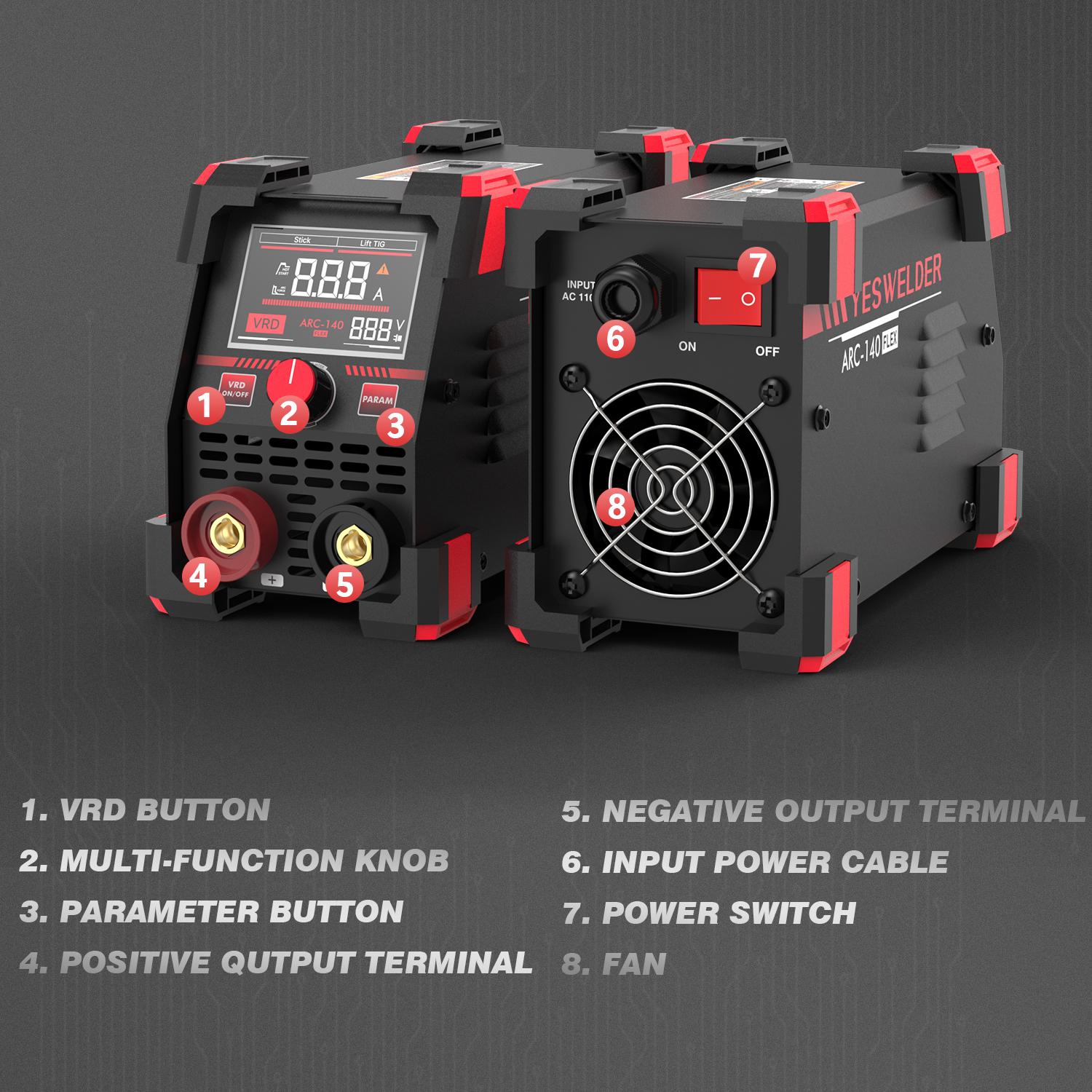 140A Portable Stick Welder – Compact 110V ARC Welding Machine with Large LED Screen | Easy Setup for DIY Welding, Farm Fixes & Automotive Repairs at Home