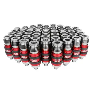 Milton 1757BK 2 In ONE Universal Safety Exhaust Industrial Coupler, 1/4" NPT x 3/8" Body Flow