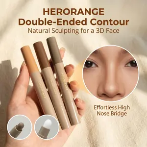 One-Step Dual Shade Contouring Pencil, Nose Shadow Face Contour, Smooth Blend, Natural Finish, Ideal for Daily Commute, Recyclable