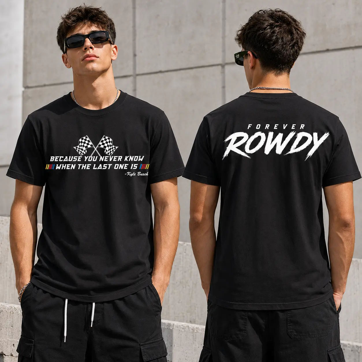 [Limited time deal]Kyle Busch Memorial Tee, Forever Rowdy Shirt, Legend Tribute Shirt, Racing Shirt, RIP Rowdy Tee, Racing Fan Tee   ,Ribbedcozy rural apparel