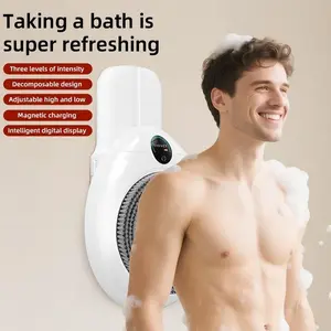 Electric Bath Scrubber, Automatic Full Body Massage Brush, Wall-Mounted Electric Back Massager, Shower Brush for Relaxing Baths, Exfoliating Body Care