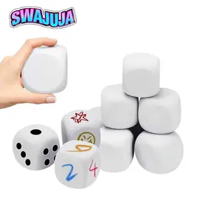 10Pcs Blank Foam Dice, Eva Graffiti Blocks, Craft Building Bricks, Handmade Game Counting, Creative Drawing Modeling Art Projects
