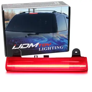 iJDMTOY Dark Red Len Full LED Strip High Mount Third Brake Light Assembly For Chevrolet 2000-2006 Suburban Tahoe, GMC Yukon XL 1500 2500