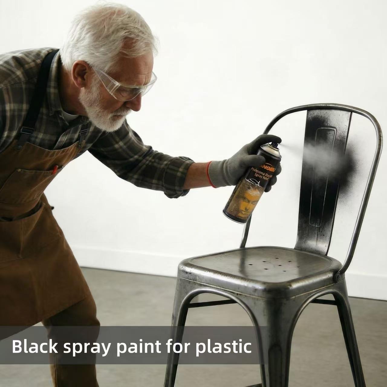 VANGHEM Pro-Grade Graffiti & Art DIY Spray Paint 13.5OZ Multi-Surface Use for Cars Furniture Waterproof UV-Resistant Finish Multiple  Black Steel Pipes Decorative