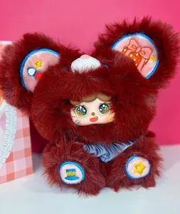 Migo Garden Cake House Peach Colored Fluff Christmas Bear Plush Blind Box