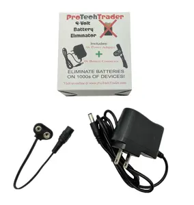 9V Battery Eliminator Kit - Replace 9 Volt Batteries with 9-Volt DC Adapter and 5.5mm x 2.1mm Connector Compatible with Toys, Walkie Talkies, Transistor Radios, Smoke Detectors and more!