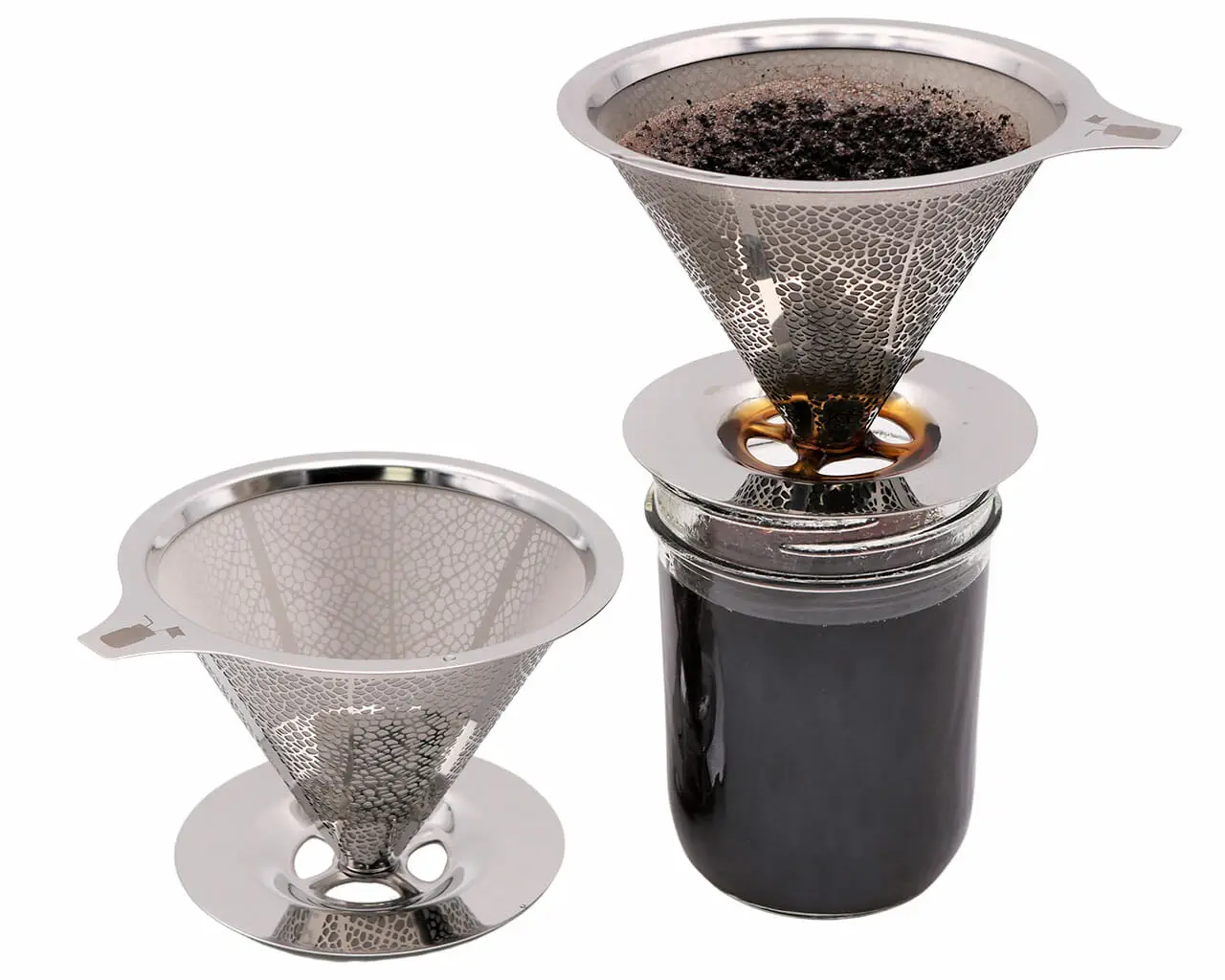 Pour Over Drip Coffee Stainless Steel Filter for Mason Jars