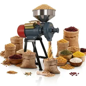 3000W Electric Grain Mill Grinder 110V, Adjustable Thickness Heavy Duty Powder Crusher for Dry & Wet Ingredients, Corn Rice Herbs Pepper Spice Grinding Machine for Home, Farm & Commercial Use
