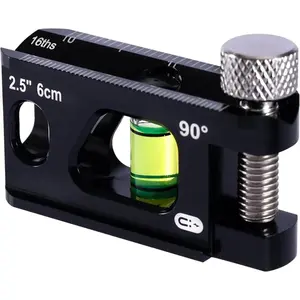 2.5 Inch  Torpedo Level with V-Groove &  Rails,  Alloy Pocket Bubble Level for Pipes, Conduits, and Metalworking