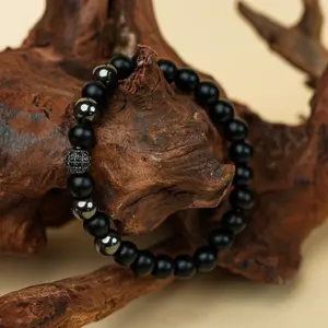 LUMAWU Father's Day Gift Matte Hematite Men Bracelet | Strength Balance & Zen Spiritual Energy
