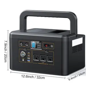 650W Portable Power Station 1200W Peak, 576Wh LiFePO4 Battery | 3 AC Outlets, USB-C & 12V DC, 3.5H Fast Charging Solar Generator for Camping, RV, Home Hurricane Emergency Backup