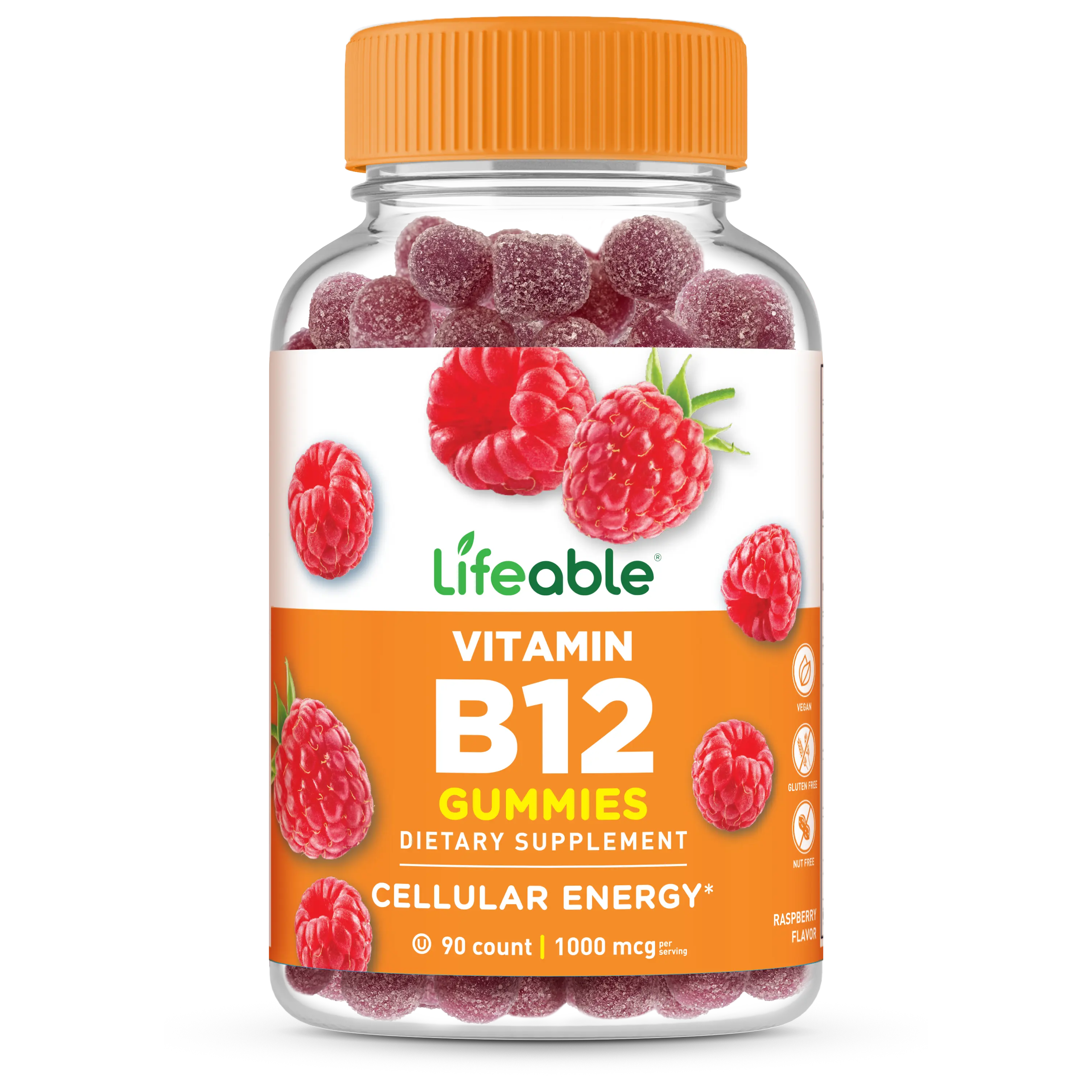 Lifeable Adults Vitamin B12 Gummies, 1000mcg, 90 count