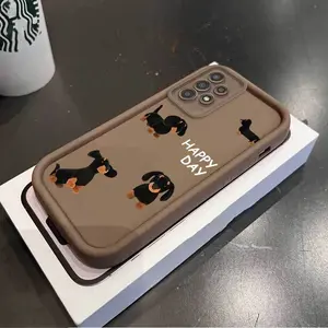 1 Piece Happy Dachshund For Samsung A52 Case Made From Flexible A52 Providing Impact Resistant Experience In Entertainment
