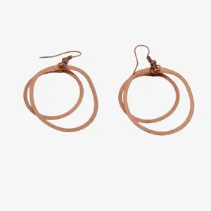 Double Hoop Earrings Copper