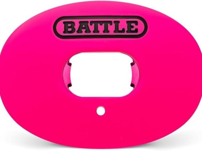 Battle Oxygen Lip Protector Mouthguard with Convertible Strap – Football and Sports Mouth Guard – Maximum Oxygen Supply – Mouthpiece Fits With or Without Braces – Impact Shield Covers Lips and Teeth