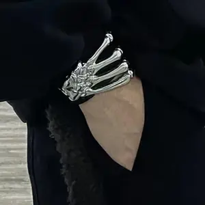 Dark Wind Show Adjustable Bracelet Bracelet Female Niche Design Popular Skeleton Ghost Claw Clothes Sleeve Hoop Arm Ring