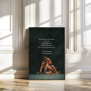 Khabib vs McGregor Never Give Up Poster  Iconic UFC 229 Wall Art, Motivational MMA Print for Gyms, Offices & Sports Decor( Unframed - Print Only )