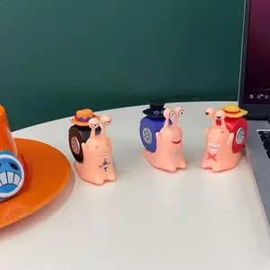 One Piece Den Den Mushi Sound Keychain - Rechargeable & Portable, Cute Anime Snail Figures, Collectible Pendant for One Piece Lovers & Cosplayers