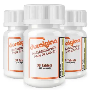 DURALGINA Acetaminophen Tablets - Tablet Pain Relief, Fast-Acting, Gentle on Stomach, Fever Reducer for Headache, Muscle Aches, Safe for Adults & Teens 12+, 30-Count, 3-Pack
