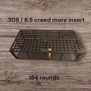 .308 / 7.62x51 / 6.5 creedmore insert for 50cal ammo can Boxes Organiser