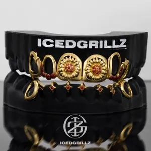 The Sunflower Star Ruby Open Face Gold Grillz