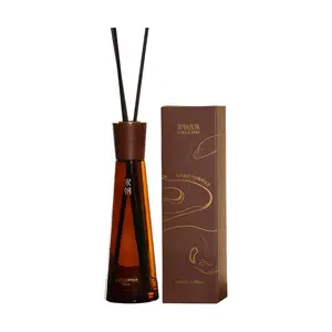 SONG CHAO Wood Scent Reed Diffuser 180ml - "Forest Hazelnut" Aroma for Home Fragrance, Relaxing Ambiance, Natural Essential Oil Diffuser, Elegant Home Decor