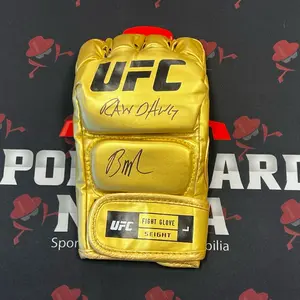 Brandon Royval Autographed & Inscribed Gold Glove - Unique Design with Inscriptions