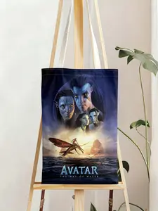 Avatar canvas bag, tote bag, shoulder bag, durable, casual commuting and shopping bag, school bag, personalized pattern design, Halloween, Christmas gifts.