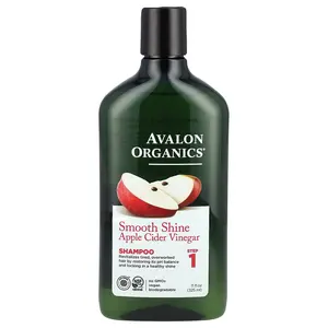 Avalon Organics Shampoo, Smooth Shine, Step 1, Apple Cider Vinegar, 11 fl oz (325 ml)