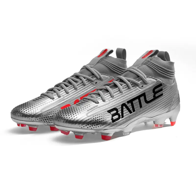 AstroFly Battle Cleats - White with Neon Green Laces - Elite Speed
